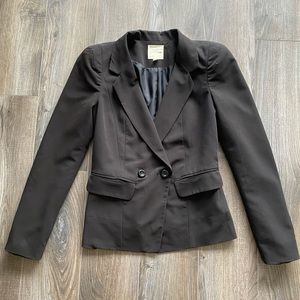 Silence + Noise black shoulder padded blazer
